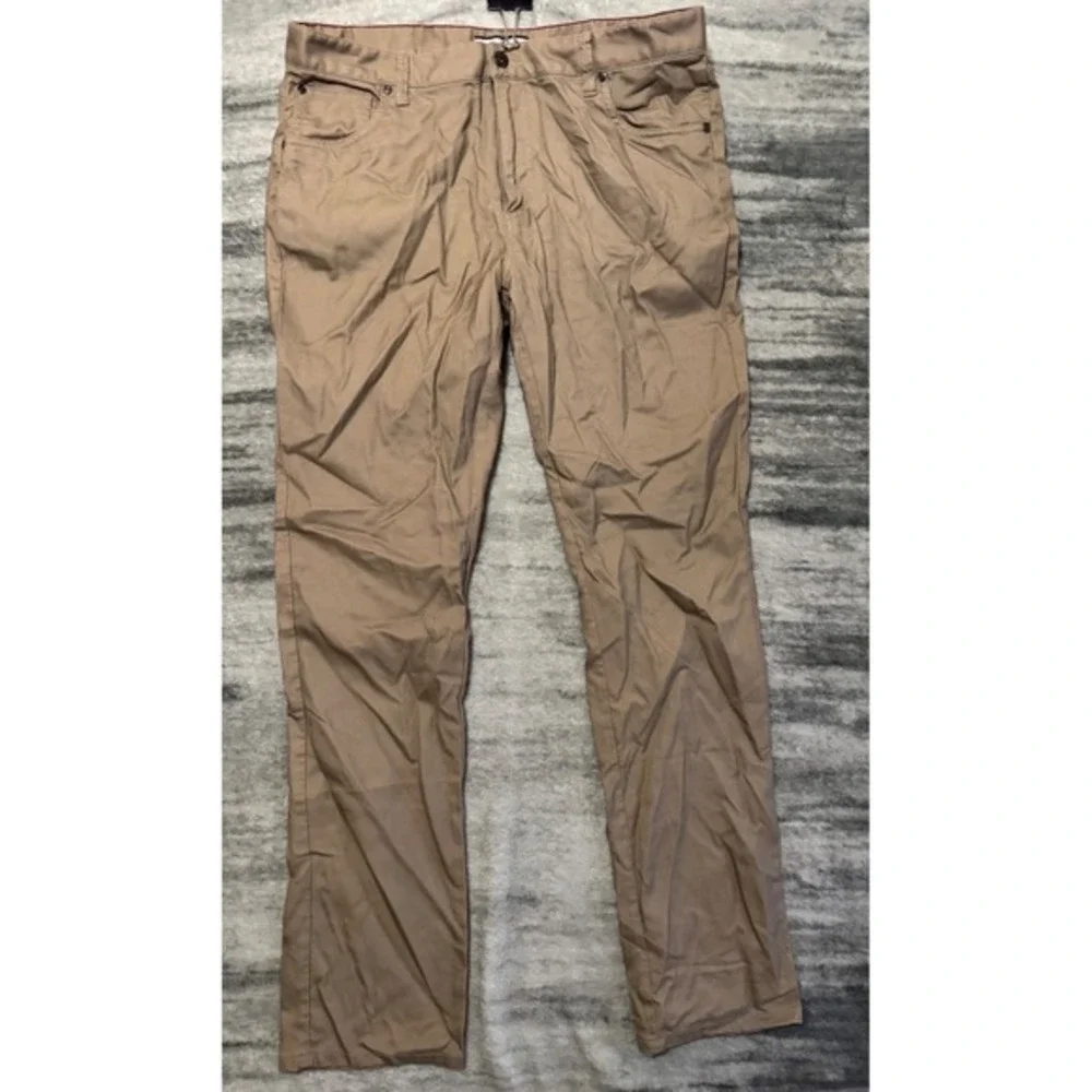 Johnnie-O Mens London‎ 5-Pocket Pants Khaki Tan JMPA100010 35x34 Stretch Modal